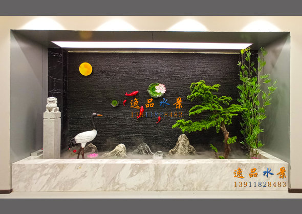 生態(tài)水幕墻流水造景|有魚有鳥有花草的流水景觀